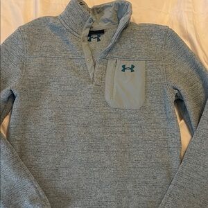 Under Armour Men's Fleece Specialist 2.0 Henley Sweater Green Loose Fit M